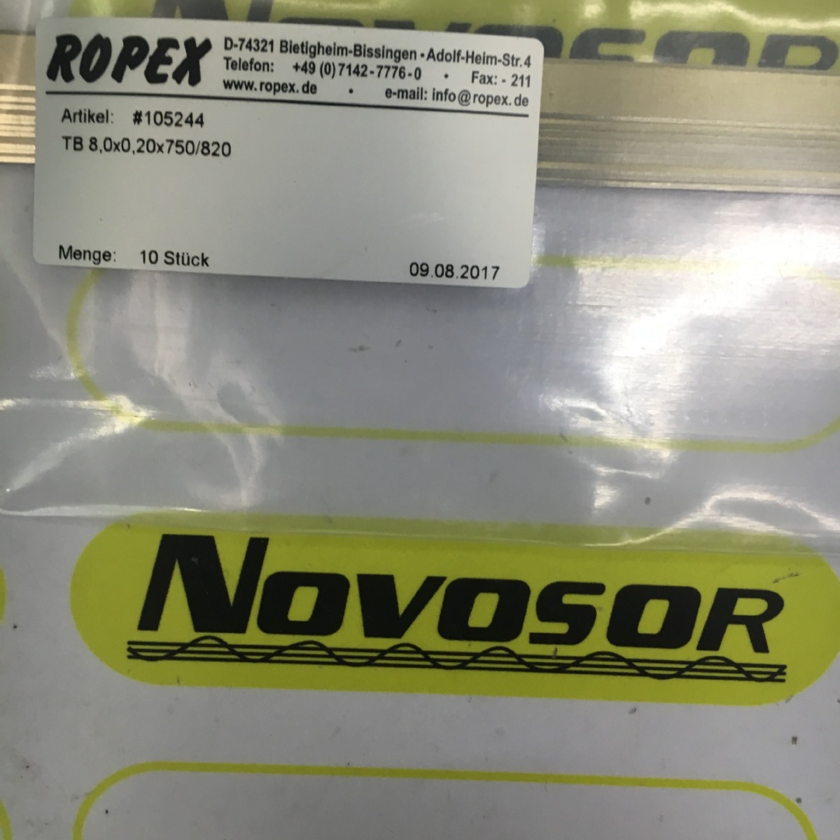 ROPEX  TB8.0X0.20X750-820  105244咨询后再下单