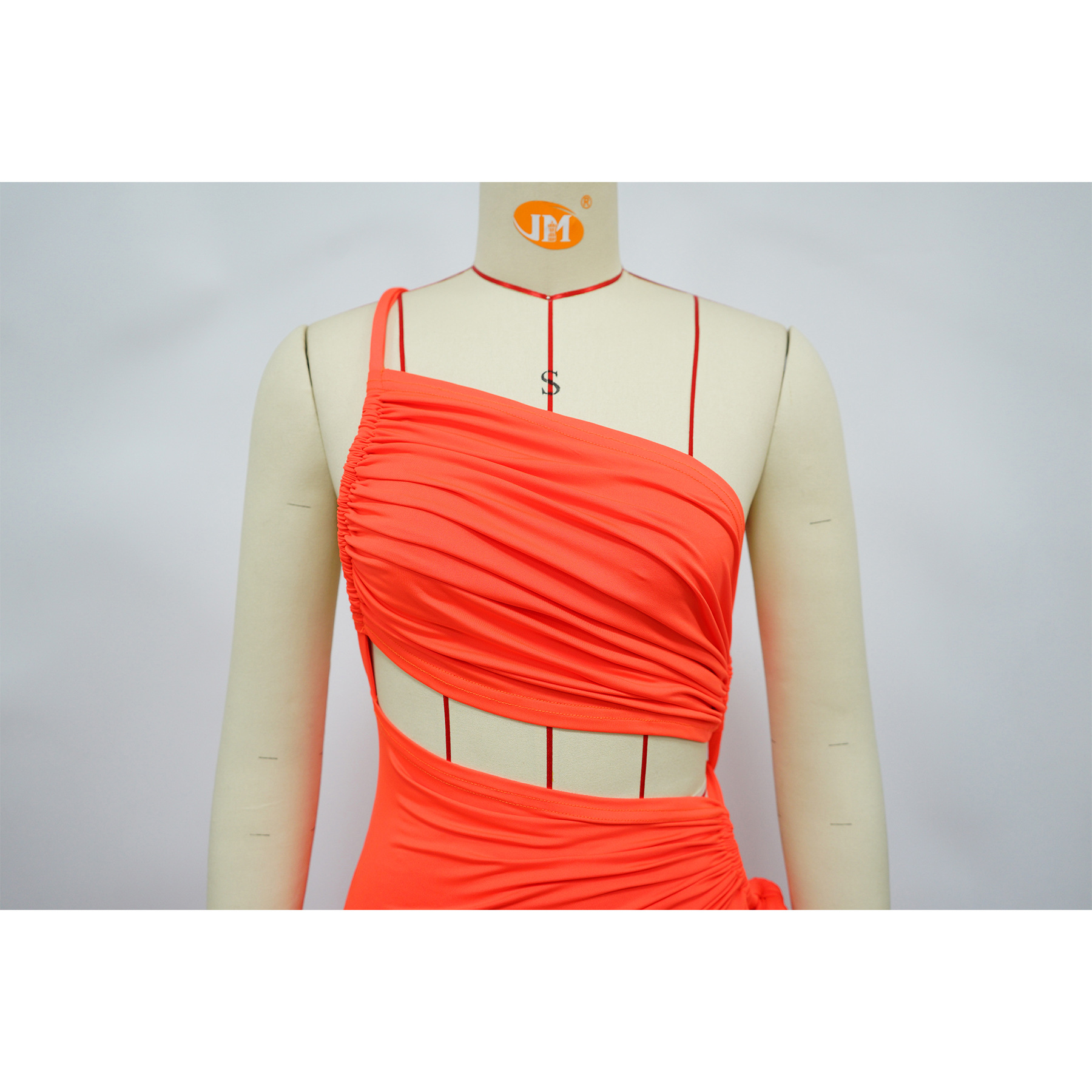 Women's Sexy Strapless Slit Dress Asymmetrical Neck Solid Color Fashion Dress for European And American Markets Cross Border E Commerce Amazon_ecoleips.com