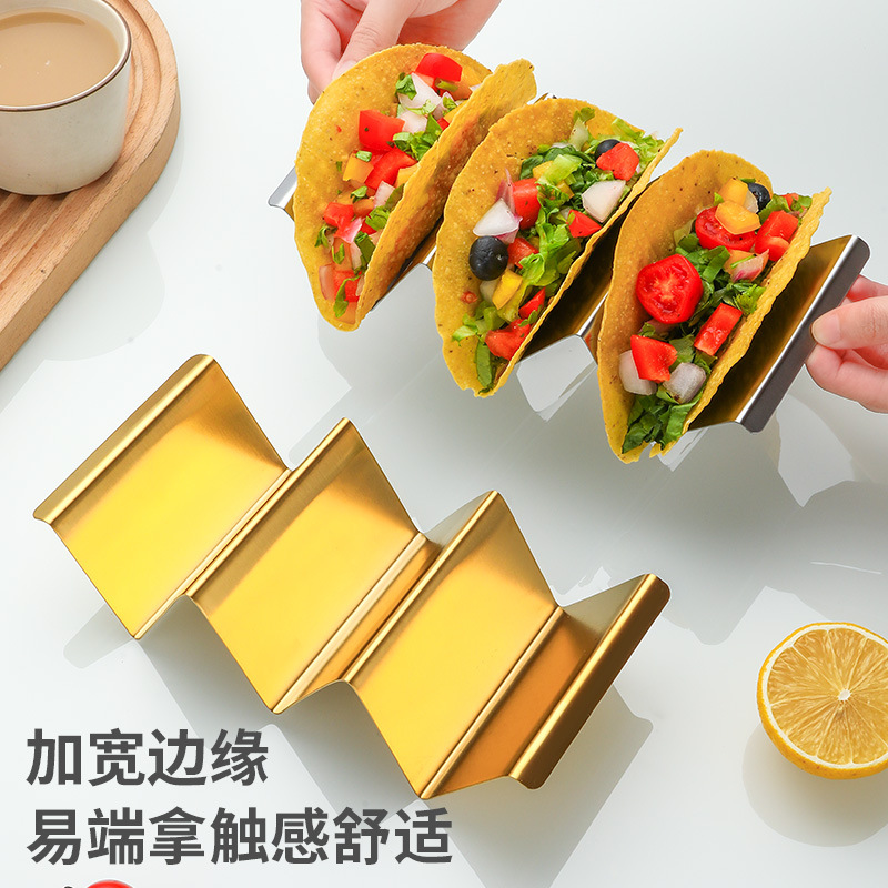 Transfronterizo spot w de acero inoxidable mexican pancake rack taco holder rack taco rack pancake rack