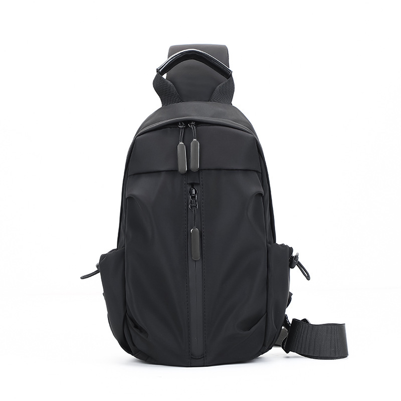 Men's Outdoor Casual Wear-resistant Messenger Breast Bag Usb Charging Multi-functional Breast Bag_voghion.com