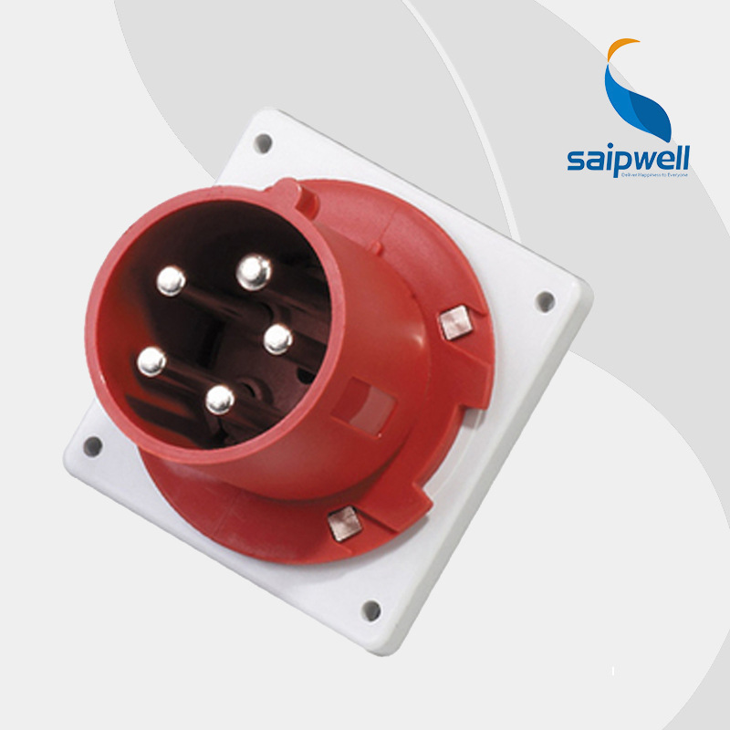 斯普威尔厂家直销SP-1688工业防水插头 IP44工业插头 欧式暗装防