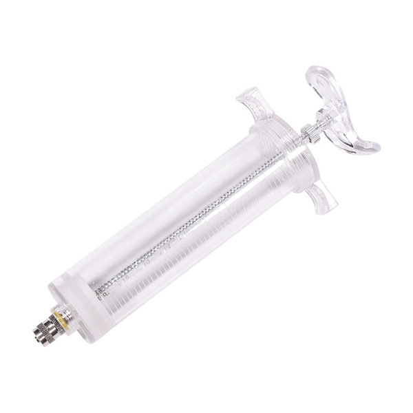 Veterinary fine plastic steel syringes