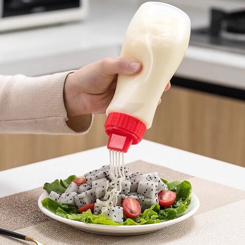 Squeeze Bottle Food Grade Tomato Sauce Salad Dressing Perforated Squeeze Bottle Press Bottle Jam Bottle Salad Bottle