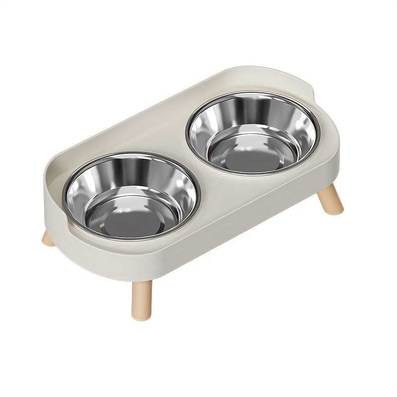 Z 34418 anti-derrames alimento para mascotas tazón de agua anti-derramamiento para mascotas doble tazón