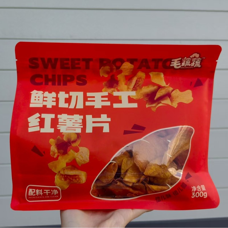 毛蔬蔬烤芝香瓜片油炸零食鲜切手工红薯片300g红薯片地瓜干|undefined