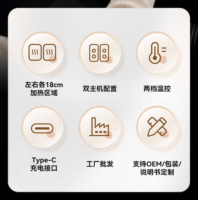 Autowoel Car Steering Wheel Cover Suede Winter Wireless Heating All-Season Universal Carbon Nano Heating Handle Cover