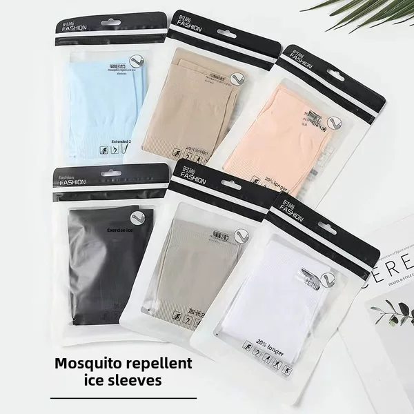 South Korea Cool Silk Finger Ice Sleeves Cool Summer Driving Arm Protectors Women Solid Color Sunscreen Ice Silk Sleeves Wholesale