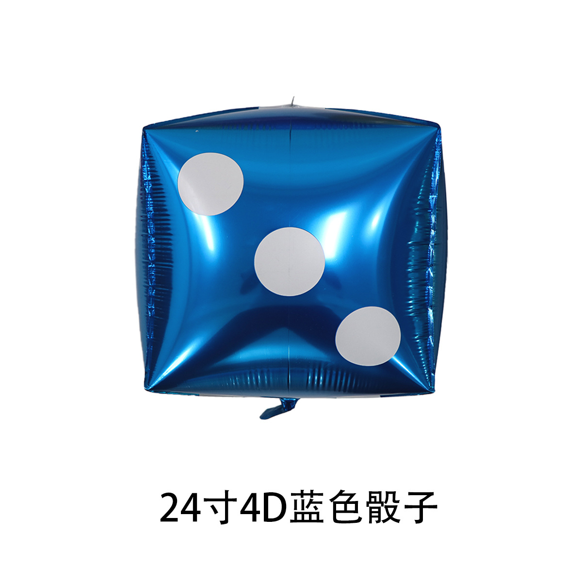 Globo de película de aluminio 24 pulgadas 4D cuadrado de seis lados decoración de fiesta flor de ciruelo de picas rojas decoración de juguete dados qi