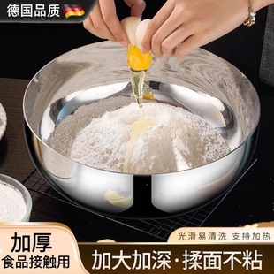 Thickened Stainless Steel with Lid and Basin Stainless Steel Plate Household Dish Plate Food Grade Round Dishwashing Basin