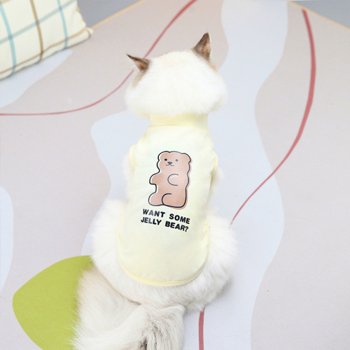 Pet Small Cat Clothes Freeze Panda Mi Backless Top Pet Supplies Leisure British Style Cat Apparel Large Discounts Drop Shipping