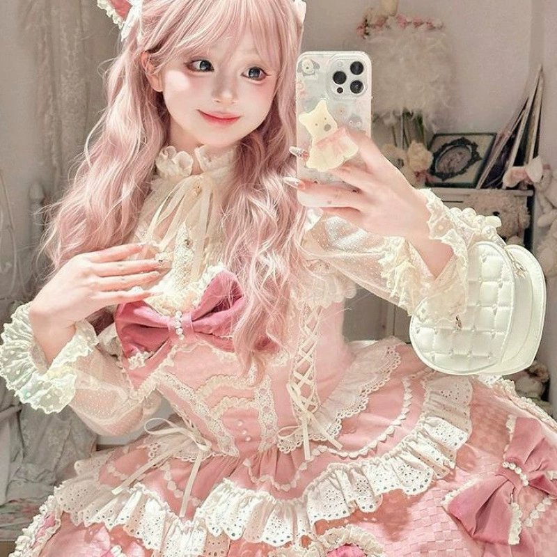 Sakura Ji Cross Sweetheart lolita кукла-миниатюрная милая милая нежная Лолита JSK новый полный комплект