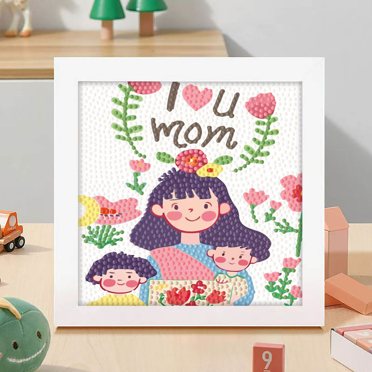 Diamante infantil DIY hecha a mano con material de marco paquete de dibujos animados Sanliou pegatinas de diamante regalo al por mayor pinturas de mampostería