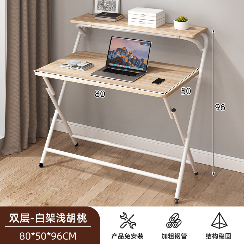 Mesa de computadora plegable, escritorio de escritorio plegable