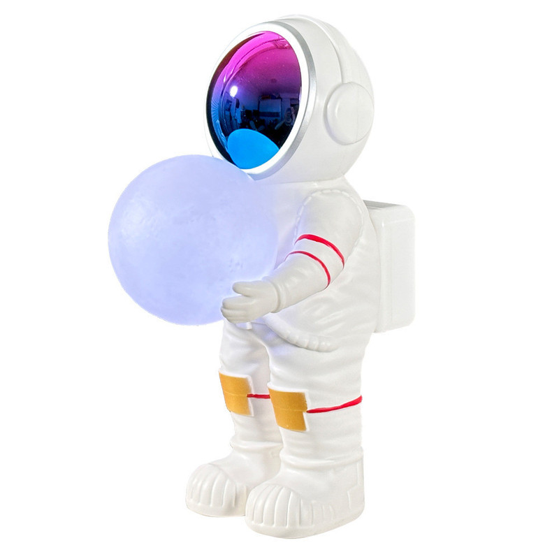 漫画風宇宙飛行士Bluetoothスピーカー ポータブルサブウーファー 光るギフト 小型スピーカー 星空グラデーションカラー|undefined