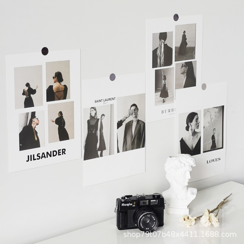 Serie de portadas de revistas de estilo ins, juego de tarjetas, decoración de paredes, accesorios de fotografía de estilo europeo y americano image 2
