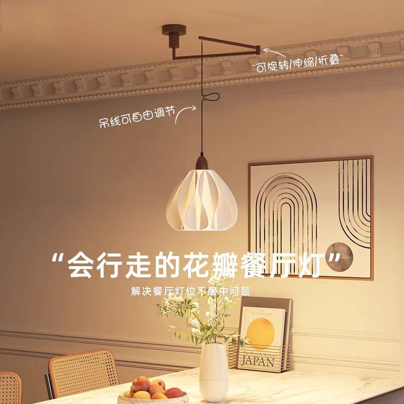 Cream French medieval displaceable chandelier creative personality art dining room restaurant rocker lamp bar atmosphere