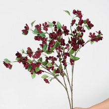 胶枝2叉凤梨仿真花婚庆礼堂道具户外婚纱摄影塑料假花桃金娘