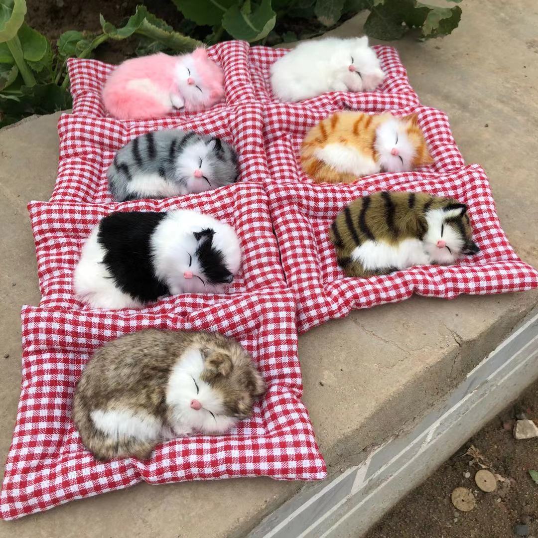 仿真猫咪竹炭猫活性炭汽车摆件车载摆件内含饰品摆件|ms
