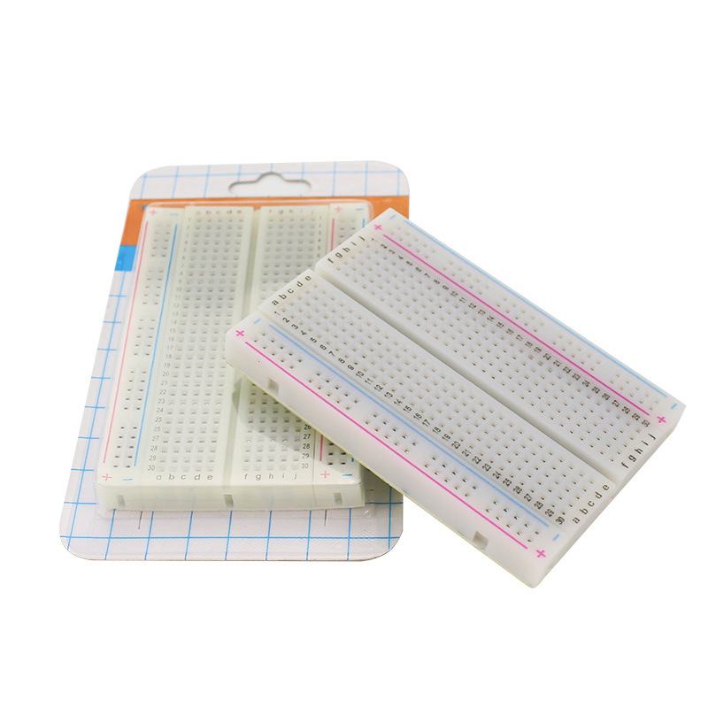 400孔面包板树莓派4B二极管传感器电路教学洞洞板可拼接85*55mm