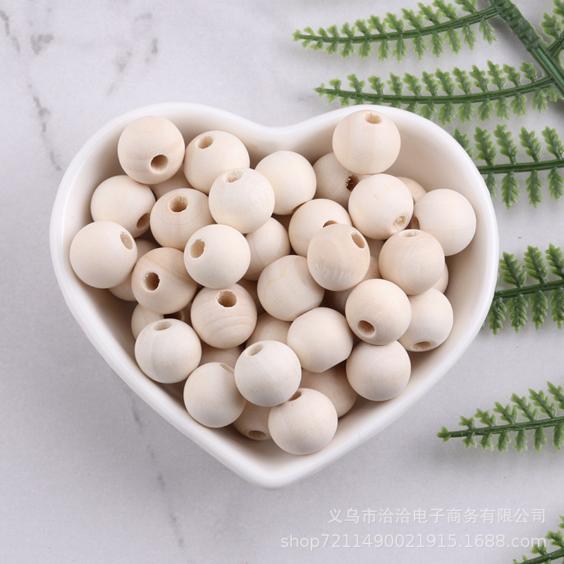 DIY accesorios de la joyería 12-16mm protección del medio ambiente pintura de agua color loto cuentas redondas color caramelo cuentas redondas cuentas de madera cuentas sueltas