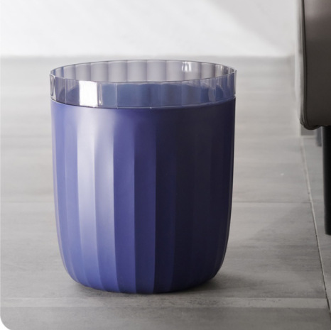 Cubo de basura para el hogar, sala de estar, cocina, cubo simple de gran capacidad para dormitorio, cesta de papel sin tapa para oficina, alta apariencia con anillo de presión