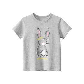 儿童韩版短袖t恤女童夏季新款童装 27home中小童卡通兔子上衣批发