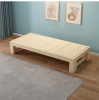 Folding simple universal sofa, telescopic sheet from natural wood, tatami