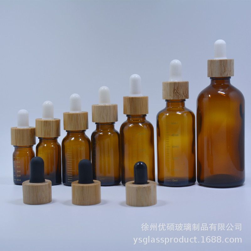 竹木盖化妆品瓶