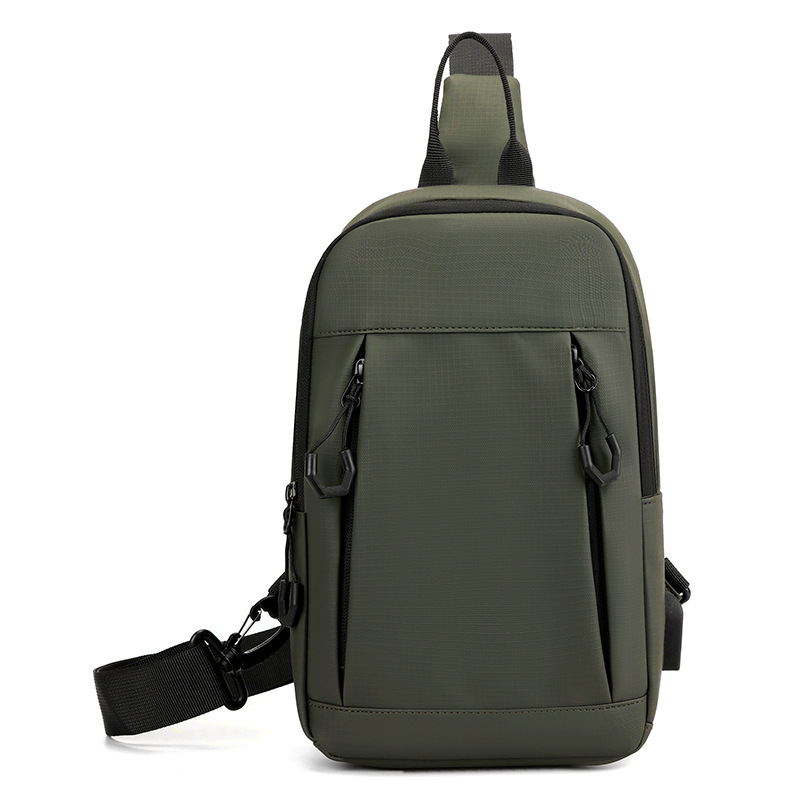 Bolso de pecho para hombre de moda coreana, bolso de mensajero de cercanías con carga USB multifuncional, bolso de hombro de todos los partidos fuera de moda