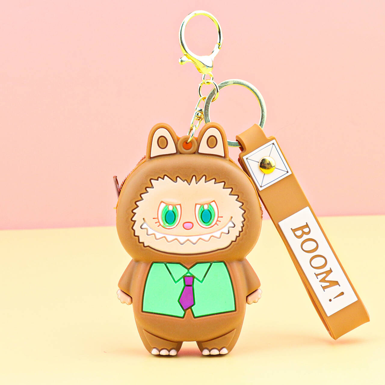 子供用ラブブ小銭入れシリコンプチギフトキーホルダーペンダントカードキャッチャーマシンプチギフトラブブ