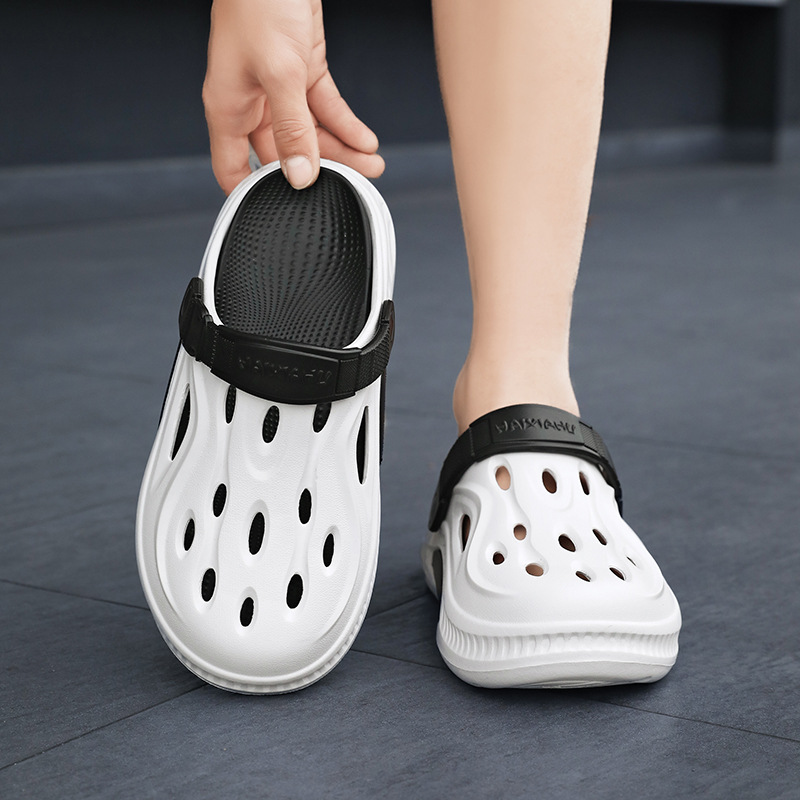 Primavera y verano hogar casual perezoso transpirable multicolor zapatos planos de fondo plano cómodo fuera de la playa zapatos perezosos de hombre