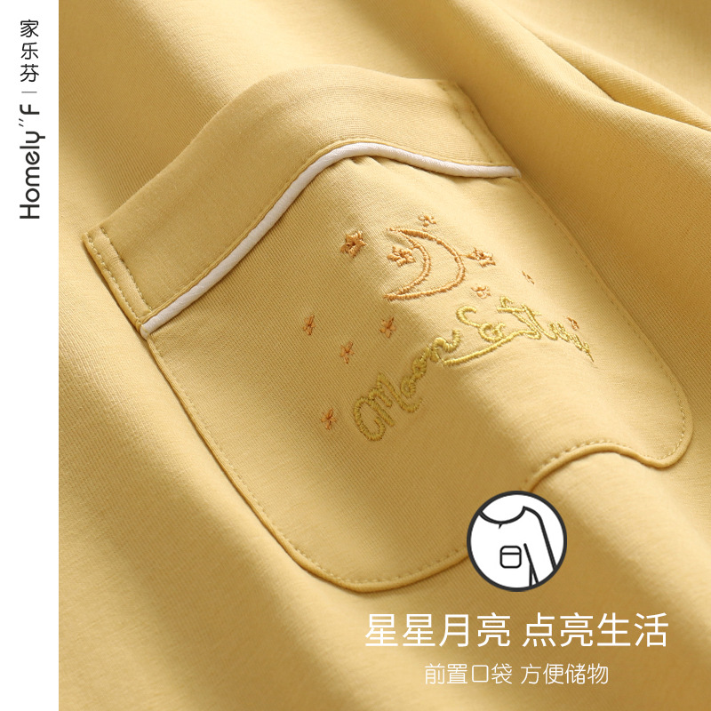 Pijamas de verano 100% algodón pantalones cortos de manga corta para el hogar cardigan delgado más traje de tamaño