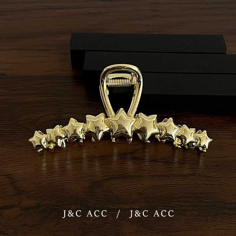 60g Weight Hair Claws Hair Accessories Type 1 Piece Quantity Daily, Street Occasion Alloy Material Star Pattern All Seasons Season Women's Gender Y2K, Modern Style Style Y2K Modern Style Women's Star Alloy Hair Claws 9