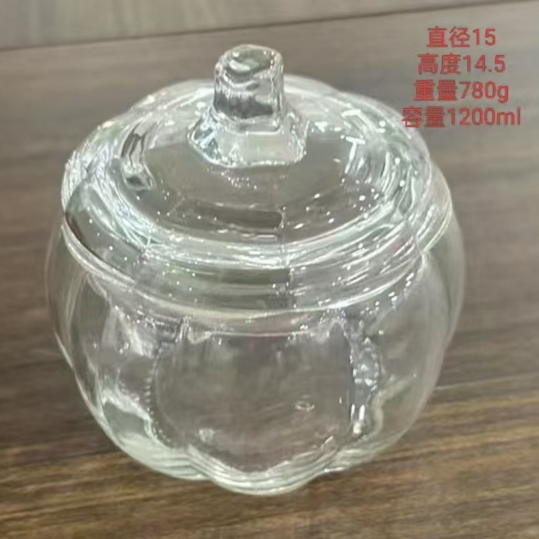 批发复古简约玻璃蒙古罗马罐带盖透明玻璃烛台手工香薰蜡烛杯现货|undefined