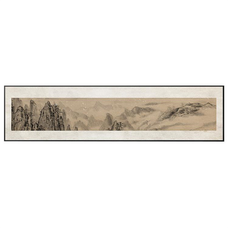 新しい中国式の装飾画の山水画の客間の横断幕は茶室の事務室の国潮の背景の壁の壁画を掛けます。|undefined