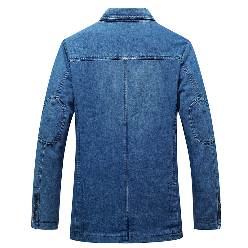 Trajes de hombre transfronterizos nuevos trajes de vaqueros de estilo masculino de moda casual suelta chaqueta juvenil de tamaño grande chaqueta de traje de vaqueros