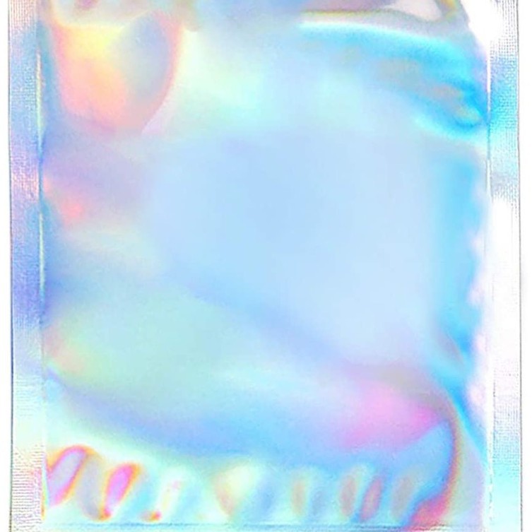 密封防异味袋扁平拉链袋 全息彩虹色聚酯薄膜袋包装袋唇彩包装袋