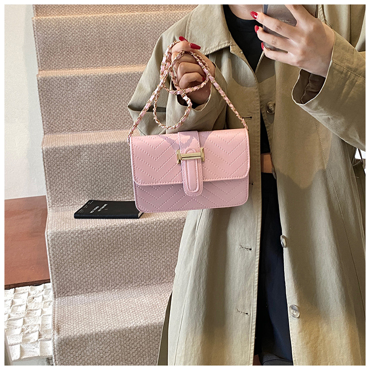 High-end texture checkered tattoo line small bag for women, 2024 new style, simple and trendy, versatile chain single-shoulder crossbody bag undefined