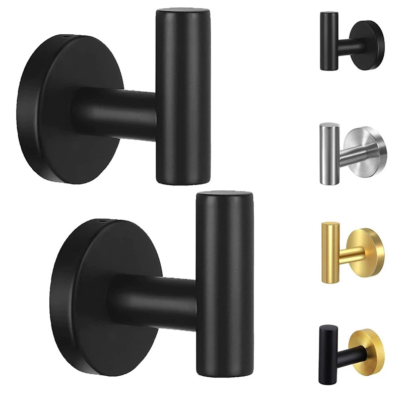 Крючок для полотенец из нержавеющей стали, металлический крючок для одежды, крючок для полотенец, крючок для одежды, дырокол для ванной комнаты, туалета, настенный одинарный крючок