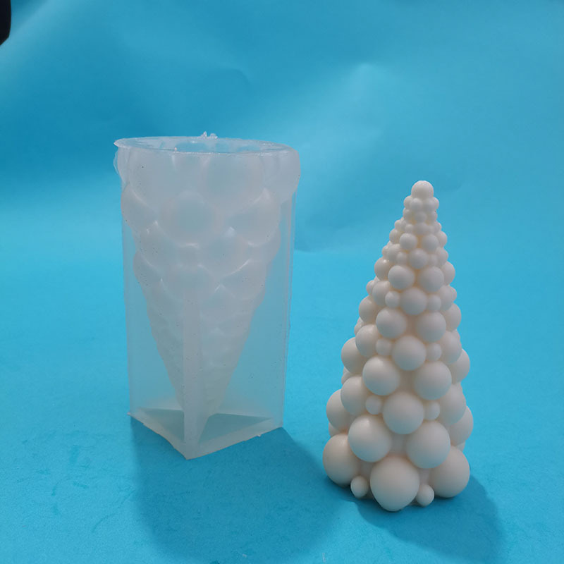 クリスマス立体泡球クリスマスツリーシリコン金型diy香薫石膏ろうそく金型置物bk8267|undefined