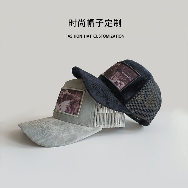 棒球帽天鹅绒男女嘻哈春秋款鸭舌帽时尚批发logo定制外贸平顶