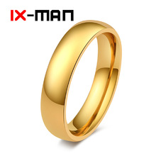 极简不锈钢光亮电镀14K金色戒指  镀金小饰品厂家直销