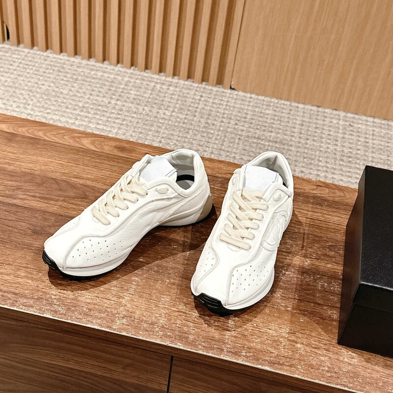 外贸小香风百搭真皮系带厚底休闲运动鞋女cc新款舒适透气老爹鞋女|undefined