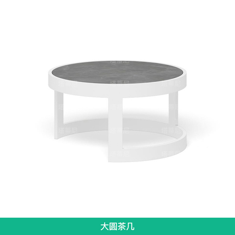 Villa patio terraza sofá de aleación de aluminio combinación de jardín al aire libre impermeable muebles de protección solar sofá de ocio al aire libre