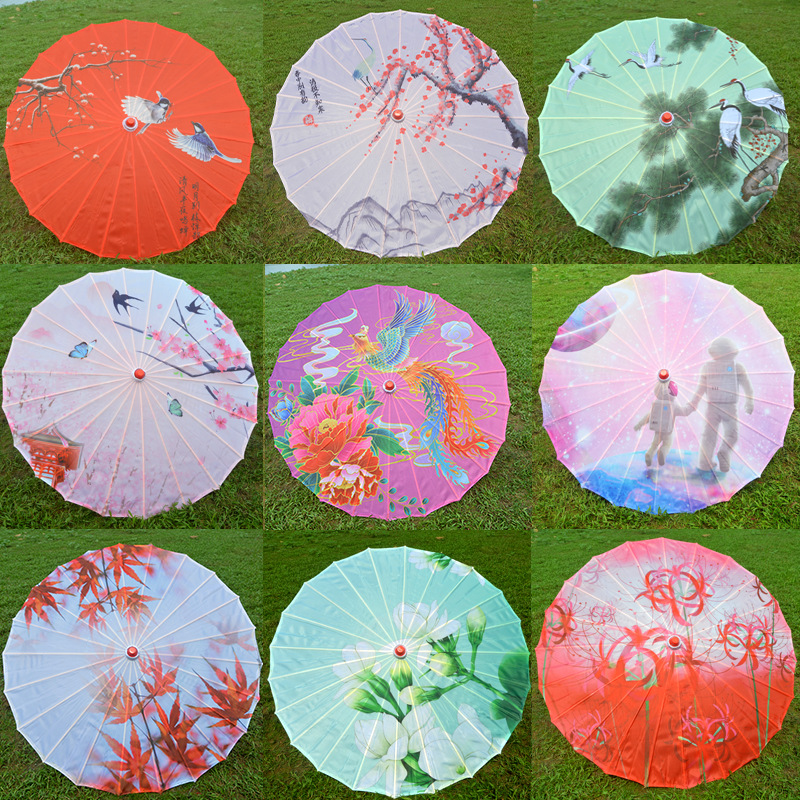 Paraguas de papel engrasado impermeable paraguas artesanal para niños paraguas decorativo antiguo accesorios de fotografía al aire libre impresión paraguas de baile al por mayor