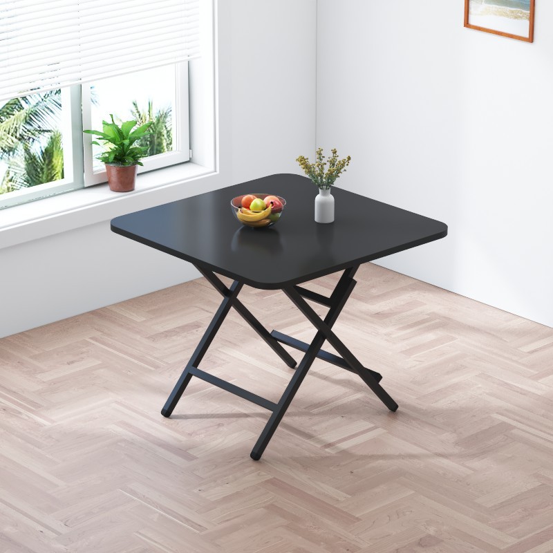 Mesa plegable, mesa de comedor casera, mesa de comedor portátil simple, mesa cuadrada de alquiler, mesa cuadrada simple de comedor