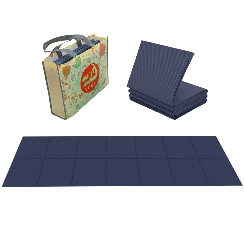 Трансграничный складной коврик для йоги Коврик для обеденного перерыва из ПВХ портативный уличный коврик нескользящий утолщенный коврик для фитнеса для начинающих
