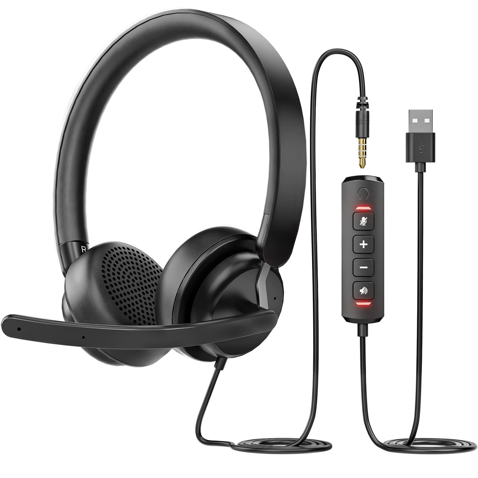 awatrue EH10 Lightweight Wired Traffic Headset Game Headset Cross-border Customer Service Aviation Business Driver Headset