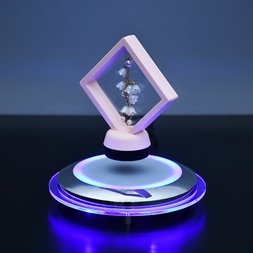 Magnetic Levitation Display Stand For Figurines, Jewelry, Creative Magnetic Levitation Trays, And Luminous Display Racks_maomaolike.com