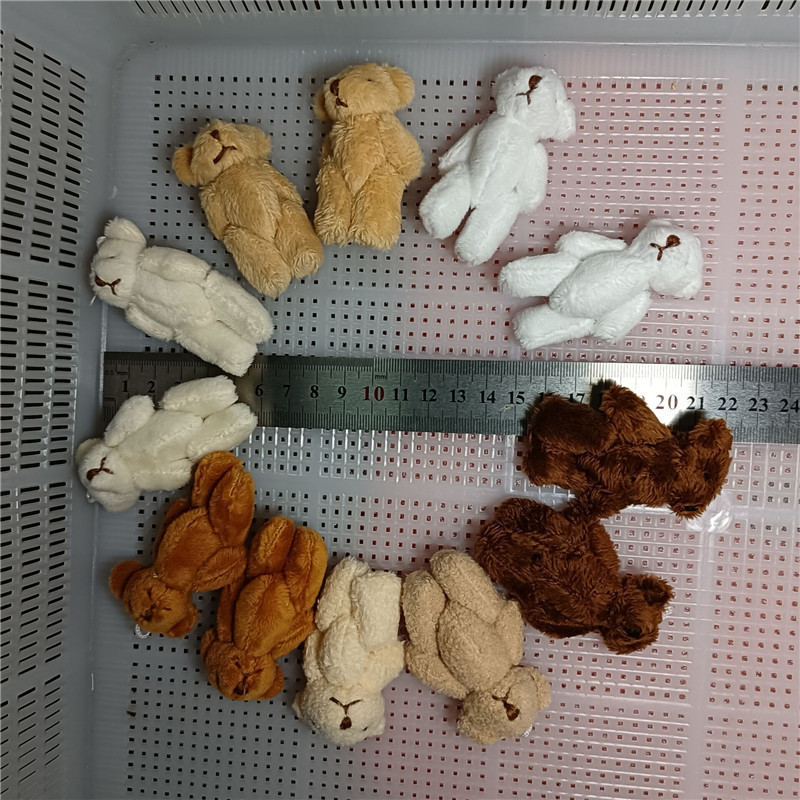 6cm白色关节小熊裸熊装饰品帽子衣服钥匙圈T恤毛衣材料辅料配件